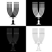 Hanukkah candles drawing vector for websites, printing and others