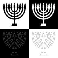 vector de dibujo de velas de hanukkah para sitios web, impresión y otros