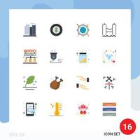 16 Creative Icons Modern Signs and Symbols of industrial cross pool bridge expand Editable Pack of Creative Vector Design Elements
