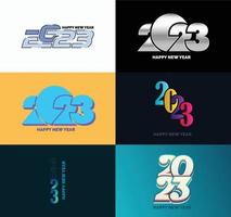 Big Set of 2023 Happy New Year logo text design 2023 number design template vector