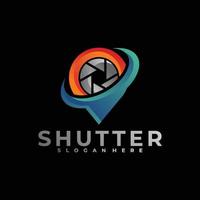 shutter point logo vector design template