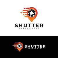 shutter point logo vector design template