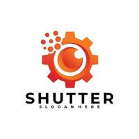 shutter service logo vector design template