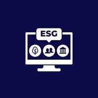 ESG, Environmental, social governance vector icon for web