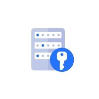 server and a key, access control vector icon