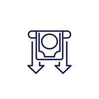 cashout line icon on white vector