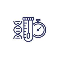 fast dna test line icon vector