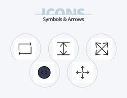 Symbols and Arrows Line Filled Icon Pack 5 Icon Design. . right. . circle vector