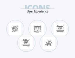 paquete de iconos de línea de experiencia de usuario 5 diseño de iconos. . Wifi. Internet. señal. página vector