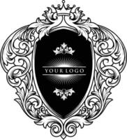 ilustraciones de vectores de silueta de logotipo de adorno de insignia vintage para su logotipo de trabajo, camiseta de mercadería de mascota, diseños de pegatinas y etiquetas, afiche, tarjetas de felicitación que anuncian empresas comerciales o marcas.