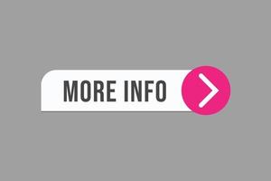 more info button vectors.sign label speech bubble more info vector