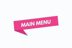 Basic RGBmain menu button vectors.sign label speech bubble main menu vector