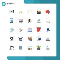 25 Thematic Vector Flat Colors and Editable Symbols of cell volume space speaker wallet Editable Vector Design Elements