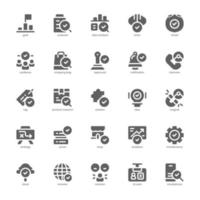 paquete de iconos de investigación de mercado para su sitio web, móvil, presentación y diseño de logotipo. diseño de glifo de icono de investigación de mercado. ilustración de gráficos vectoriales y trazo editable. vector