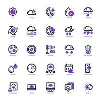 Weather icon pack for your website, mobile, presentation, and logo design. Weather icon mixed line and solid design. Vector graphics illustration and editable stroke.