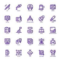 Creative Thinking icon pack for your website, mobile, presentation, and logo design. Creative Thinking icon basic line gradient design. Vector graphics illustration and editable stroke.