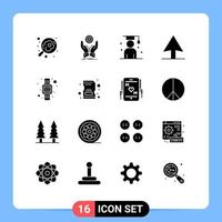 16 Creative Icons Modern Signs and Symbols of watch digital income cursor scholar Editable Vector Design Elements