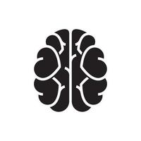 concepto de diseño de logotipo de cerebro de amor aislado sobre fondo blanco. ilustración vectorial vector