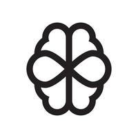 line icon infinity brain design vector illustration.