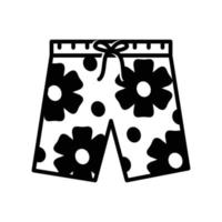 icono de pantalones cortos o baúles para el ocio en la playa durante el día de verano vector