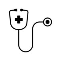 Stethoscope icon to depict a doctor or medical health service vector