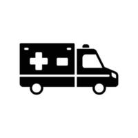 icono de ambulancia para el vehículo de transporte de emergencia del paciente al hospital para recibir tratamiento médico vector