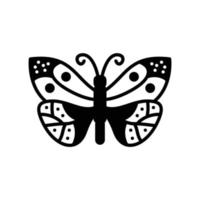 Butterfly icon for insect and wildlife animal vector