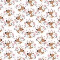 vector cute kangaroo seamless pattern for background, decorative wallpaper, gift warap, print textile