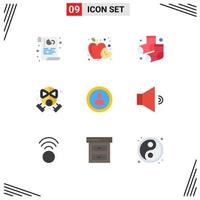 Set of 9 Modern UI Icons Symbols Signs for navigation protection health mask fire Editable Vector Design Elements