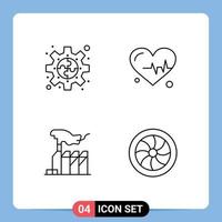 Modern Set of 4 Filledline Flat Colors Pictograph of connect despotism plugin beat interest Editable Vector Design Elements