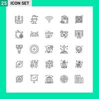 25 Creative Icons Modern Signs and Symbols of hardware control washroom checklist quality control Editable Vector Design Elements