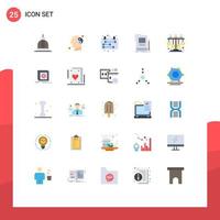 Stock Vector Icon Pack of 25 Line Signs and Symbols for school education mind business schedule Editable Vector Design Elements