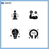 Modern Set of Solid Glyphs and symbols such as chess balloon game medical global Editable Vector Design Elements