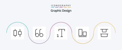 paquete de iconos de la línea de diseño 5 que incluye . abajo. vertical vector