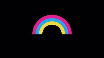 Rainbow icon animated with isolated background. video