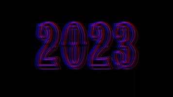 2023 neon spectrum effect for new year video