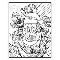 Coloring Book Pages Qoute Vector For Everyone