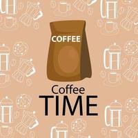 Coffee Doodle Background is appropriate for your coffee shop wall decor. vector