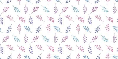 Pastel background with leaves, vector pattern