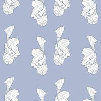 Betta fish vector repeat pattern, siamese fighting fish