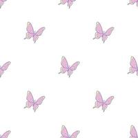 Pink butterfly vector pattern background.