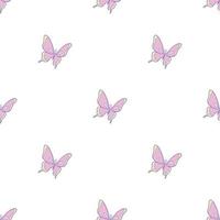 Pink butterfly vector pattern background.