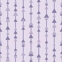 Purple geometric vector pattern, seamless repeat, vertical stripes with arrows,