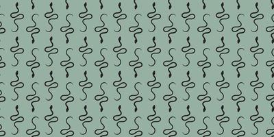 Green and black snake seamless repeat pattern background vector