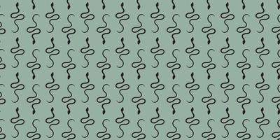 Green and black snake seamless repeat pattern background vector