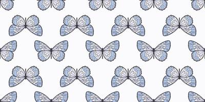 Butterfly seamless repeat pattern background vector