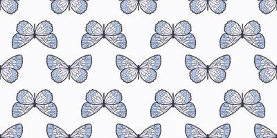 Butterfly seamless repeat pattern background vector