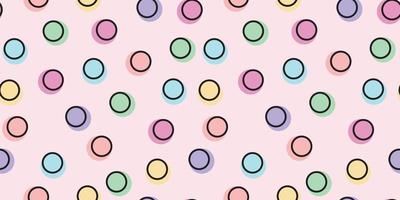 Scattered, random circles seamless repeat pattern background vector