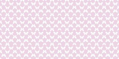 Pink and white butterfly boarder, vector pattern background