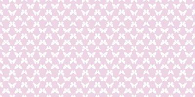 Pink and white butterfly boarder, vector pattern background